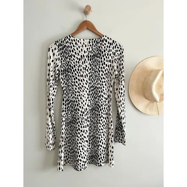 Reformation‎ | Kenmare Long Sleeve Knit Minidress In Cheetah | Sz S - Image 8
