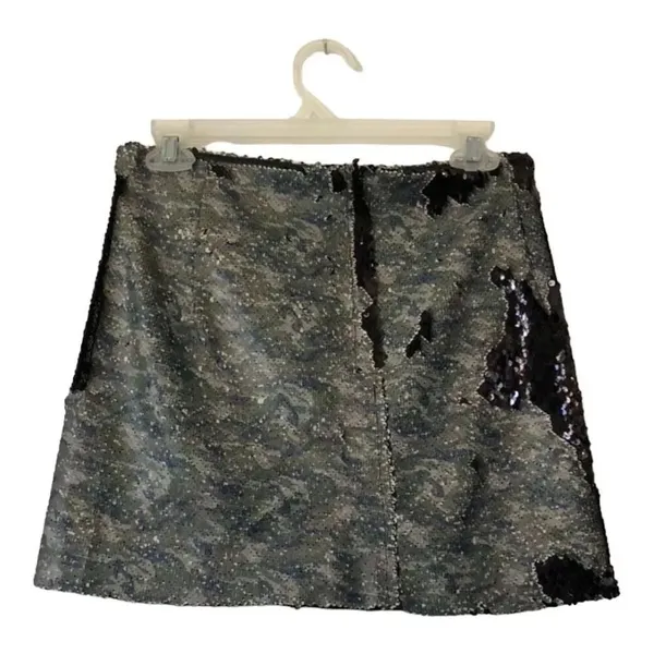 NWT Free People Reversible Sequin Camo Mini Skirt Flip Sequins Camouflage - Sz 6 - Image 5