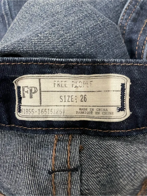 Free People We The Free Milo washed Denim Overalls Size 26 - Image 7