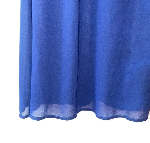 Altar’d State Crochet Sleeve Shift Dress Navy Blue Mini Lined - Image 5