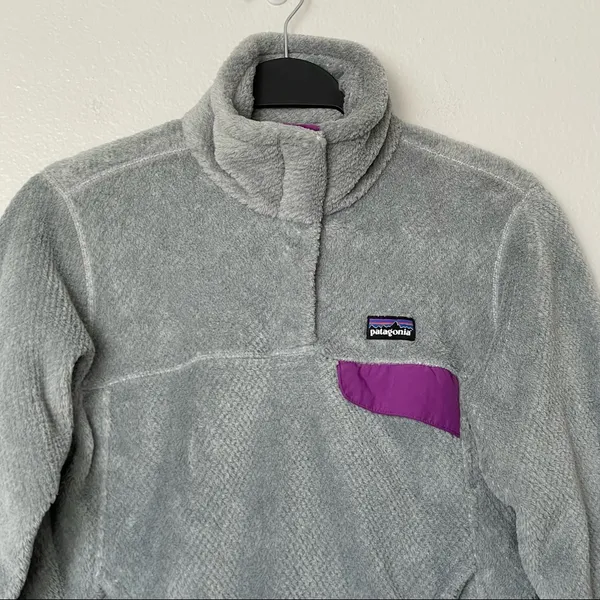 Patagonia Re-Tool Snap-T Pullover Polartec Thermal Pro Gray/Pink Size Small - Image 3
