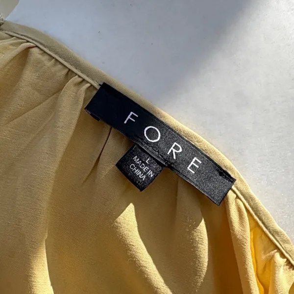 Anthropologie Fore Yellow V-Neck Dress - Image 10