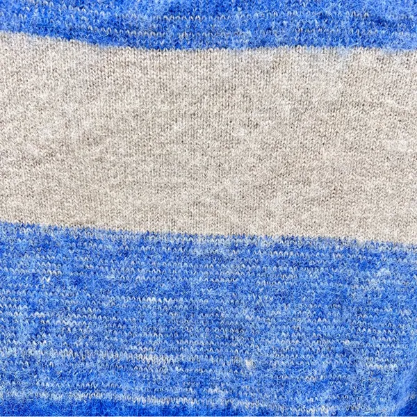 Madewell Blue and Tan Crewneck Sweater-Size XS - Image 8