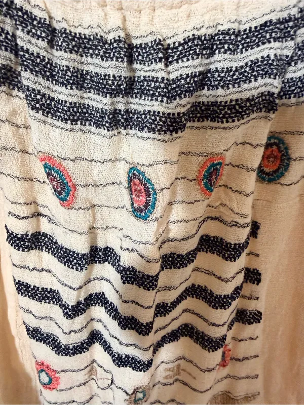 Free People New Romantics Sunburst OTS Mini Dress Embroidered Festival Y2K Gauze - Image 5