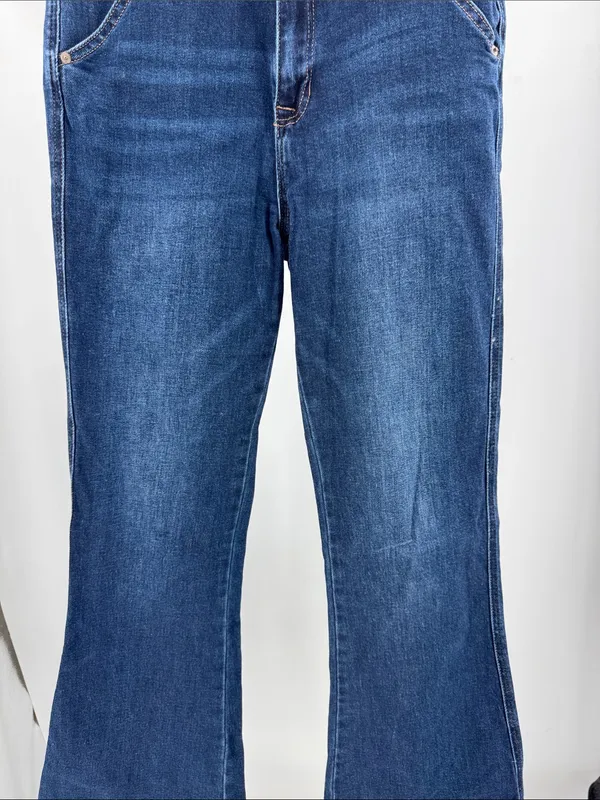 Rock & Roll Denim Women's Blue Boot Cut Jeans 30x34 med wash western high rise - Image 8