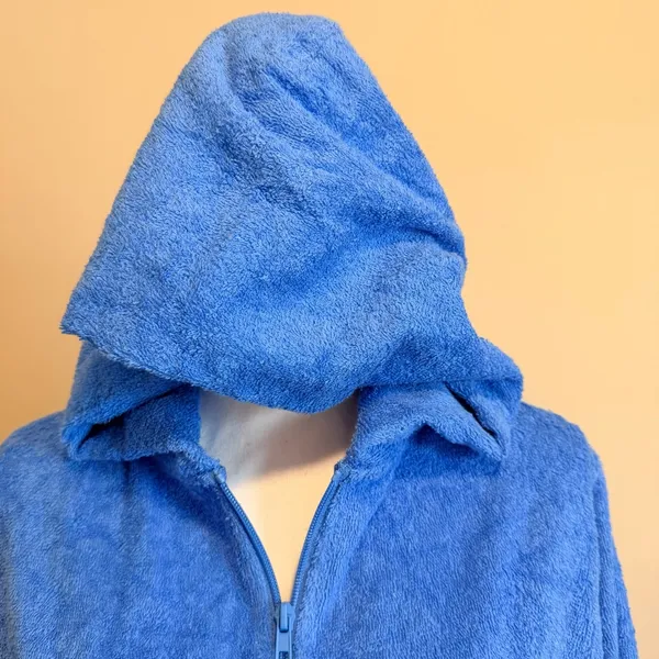 NWT SKIMS Terry cover up zip up hoodie in Tide women's size large RARE PIECE - Image 6