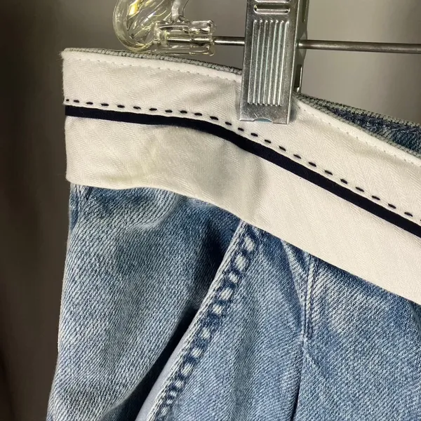 Aeropostale Womens 14R‎ Trouser Jeans White Waistband Light Wash Denim New - Image 8