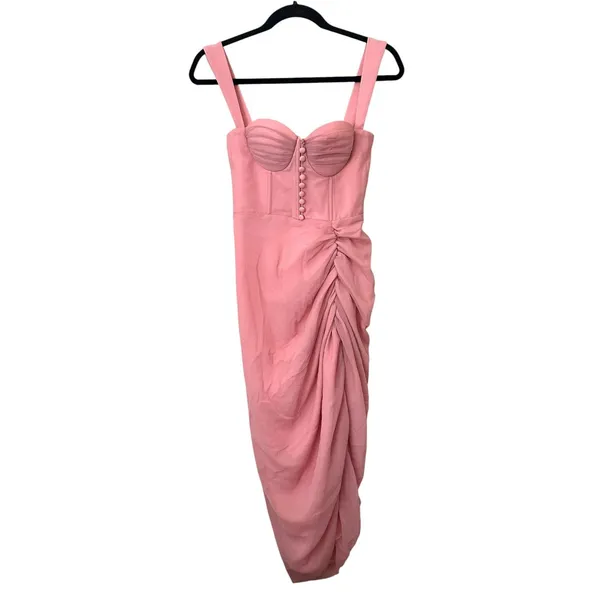 ADEIRLINA Showtime‎ II Corset Style Midi Dress Pink NWT XS - Image 2