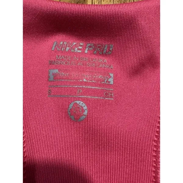 NIKE Dri-Fit Sports Bra Size Small Magenta Pink‎ Blue Swoosh Gym Running Outdoor - Image 3