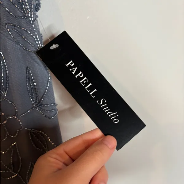 NWT Papell Studio beaded illusion dress - Image 4