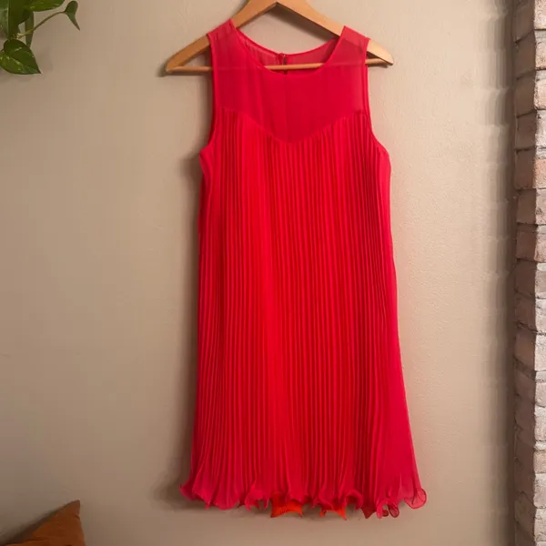 Anthropologie | MAEVE Layered Pleat Ruffle Swing‎ Dress - Image 3