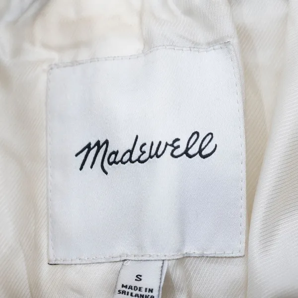 Madewell McClancy Sherpa Teddy Snap Front Button Coat Jacket Ivory Natural Small - Image 2