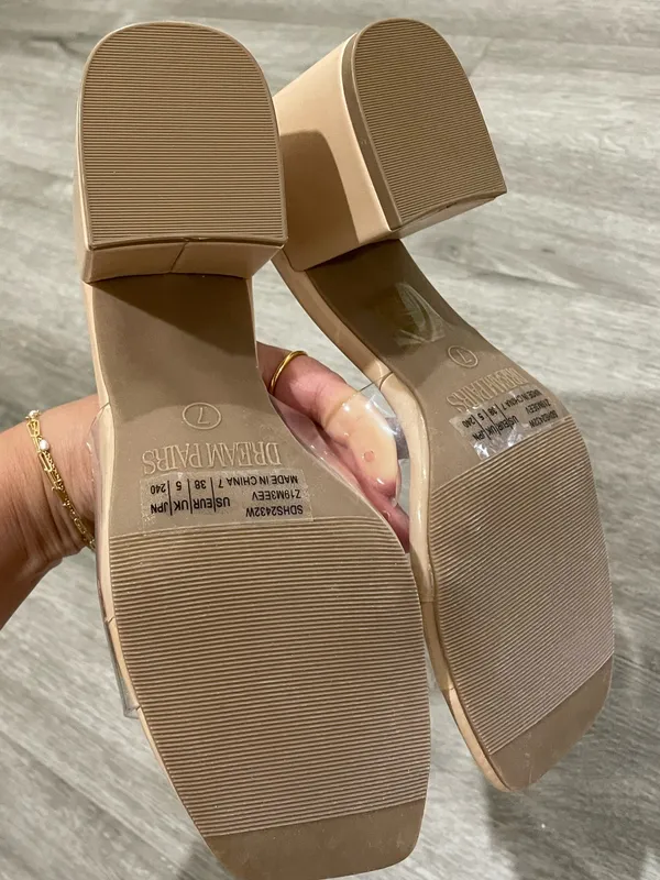 Dream Paris Open Toe Chunky Heels Sandals - Image 6