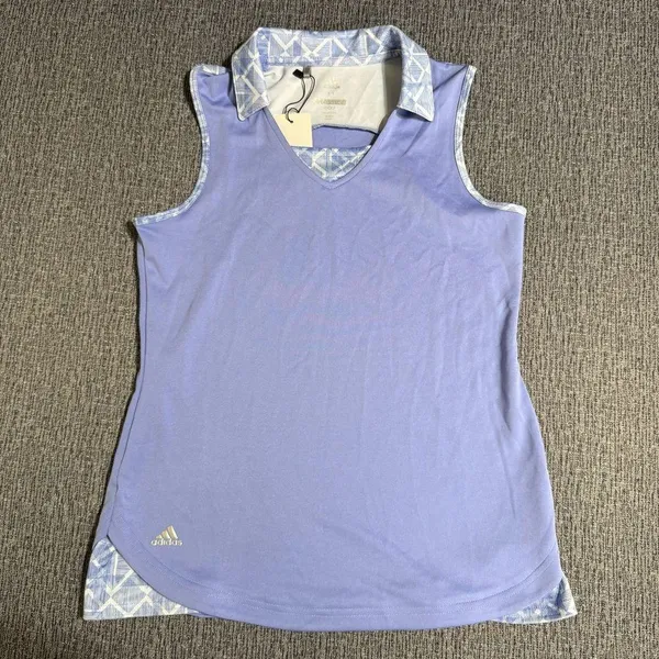 Adidas Women’s Golf Fashion Print Sleeveless Polo - Image 2