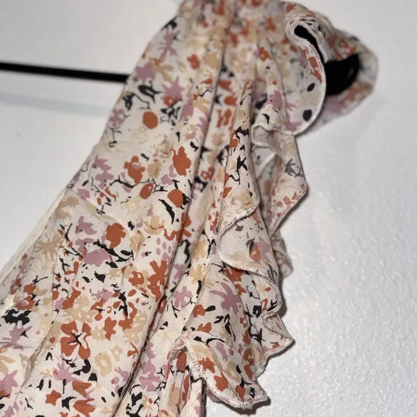Free People Pretty Daze Floral Crop Top Ivory Wrap Tie XL NWOT - Image 5