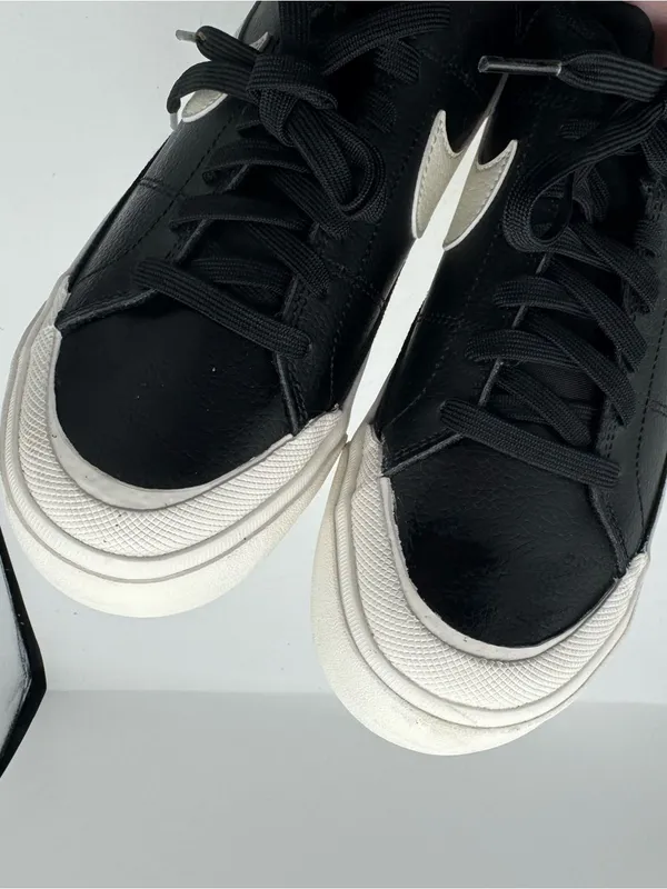 Nike Court Legacy Lift Black and White Low-Top Platform Sneakers Size 8 NEW‎ - Image 2