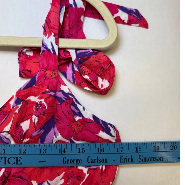 Lovers + Friends Pink‎ Floral Cutout Brandy Mini Dress Ruffle Size Large NWT - Image 8