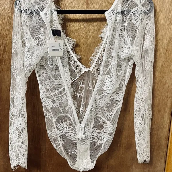 Be Wicked, Long Sleeve Lace Body Suit From Dujor Boutique NWT - Image 14
