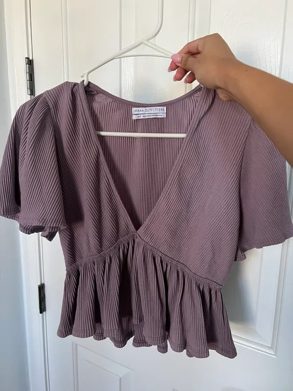 Urban Outfitters Rori Ribbed Plunging Babydoll Top - Image 3