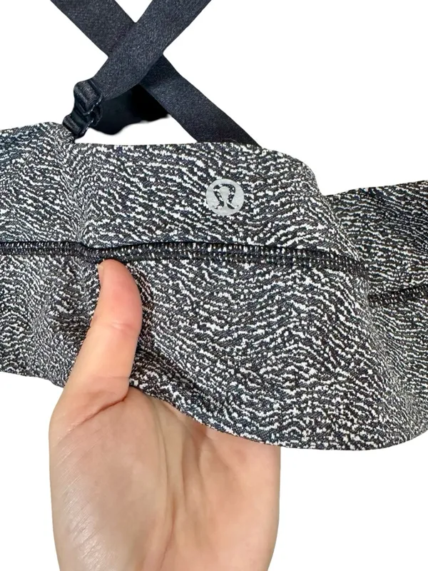 Lululemon Both Ways Bra Power Luxtreme Ripple Jacquard Black White W2AEWS - Image 8