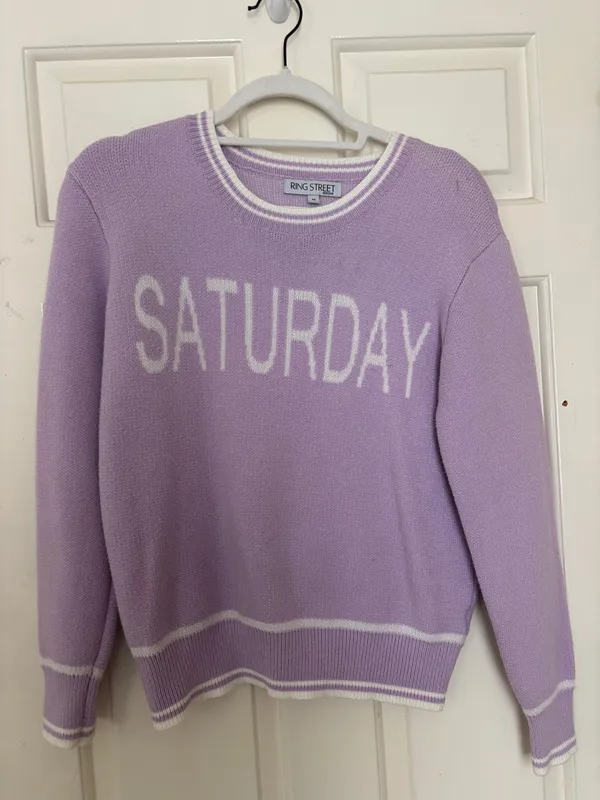Ring street design saturday sweater Purple Size M - Image 2