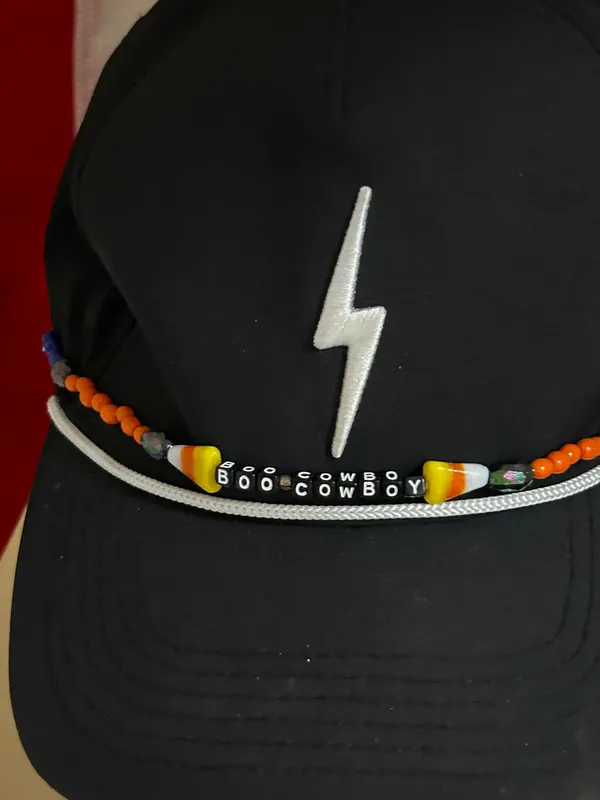 Beaded Hatchain Western Halloween BOO Cowboy handmade brand new - Image 2