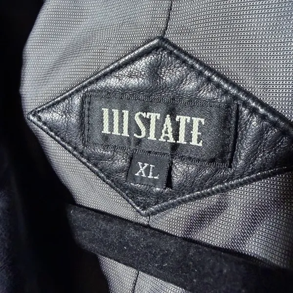 III State Leather Jacket Womens XL Black Button Coat Mid Length Classic‎ - Image 3