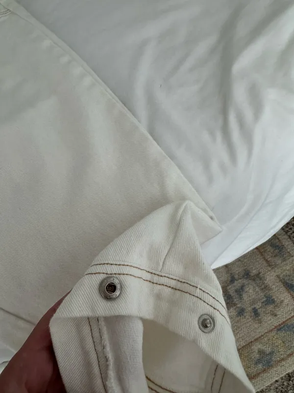 Relaxed Fit Wide Leg Pant White - Image 4
