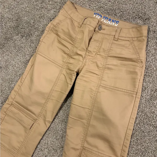 Women’s VIP JEANS Beige Cargo Pants Size 5/6 Baggy Pants Cream EUC - Image 3