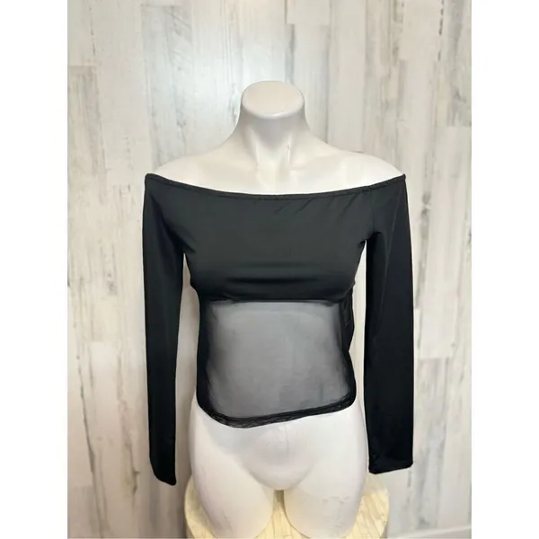 Black off the shoulders top Size L - Image 2