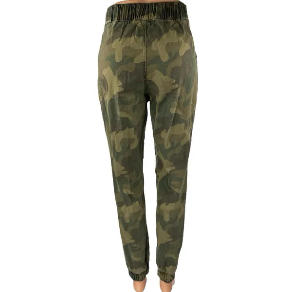 Hollister Ultra High Rise Women's Green Camo Tapered Leg Jogger Pants Size S - Image 3