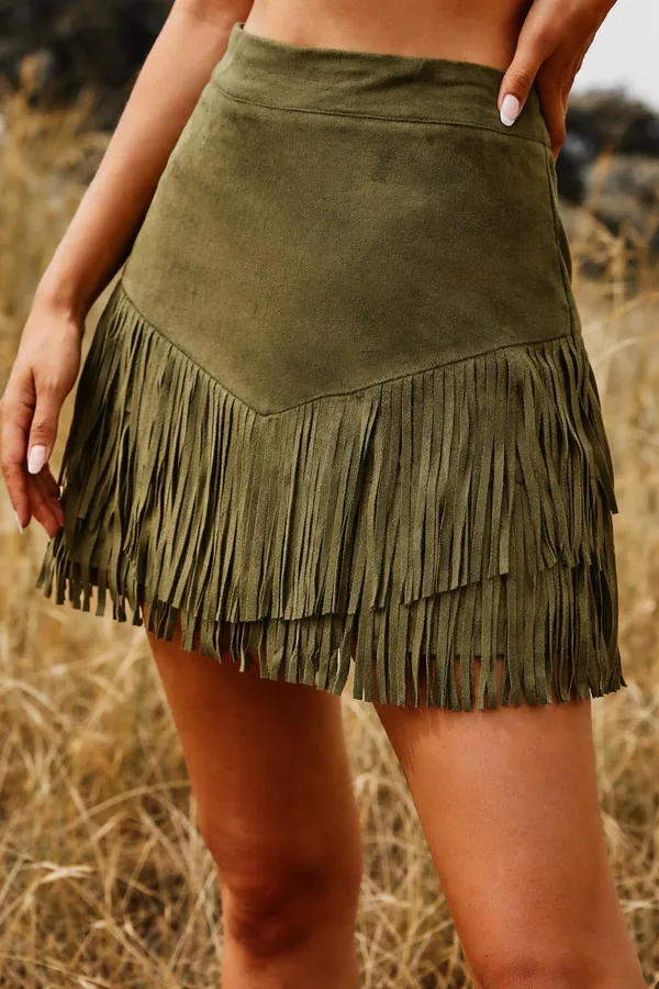 Altar'd State Fearless Fringe Mini Skirt - Image 2