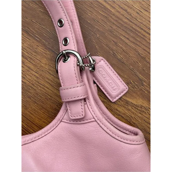 Vintage Coach Soho Slim Hobo Pink Leather Shoulder Bag L3S-4993 Coquette - Image 9