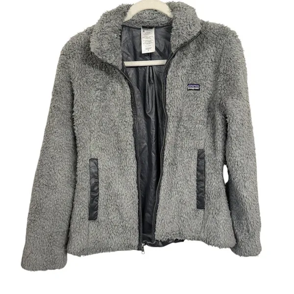 Patagonia Womens Sz S Gray Los Lobos Fleece Jacket Full Zip Hiking Soft Warm - Image 2