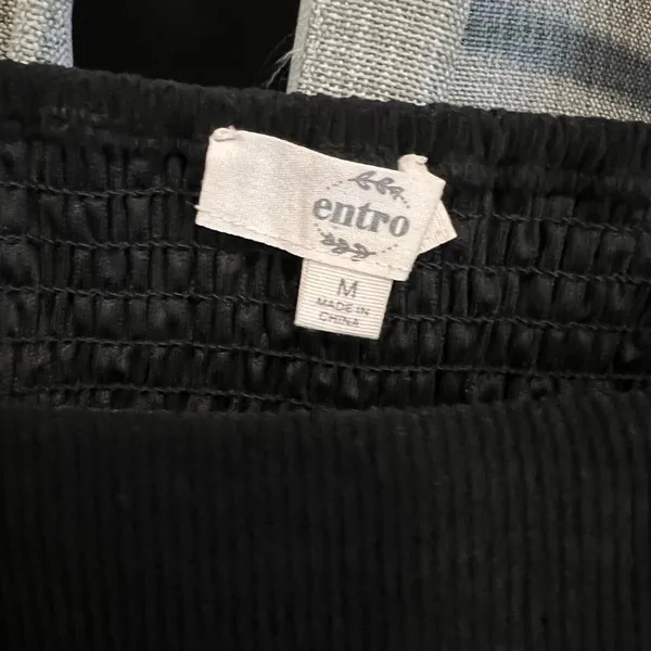 Entro Black Puff Sleeve Blouse - Image 2
