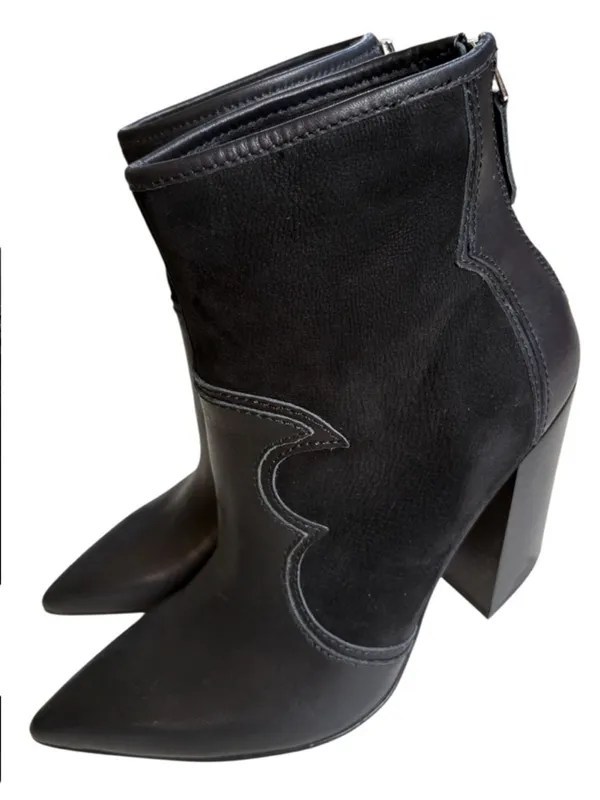 EUC Dolce Vita Leather Noraya Western Heeled Boots Black Size 7.5 - Image 7