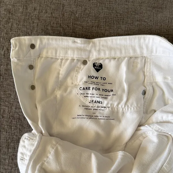 Madewell women’s white high skinny stretch denim Jeans‎ size 16/33 - Image 8