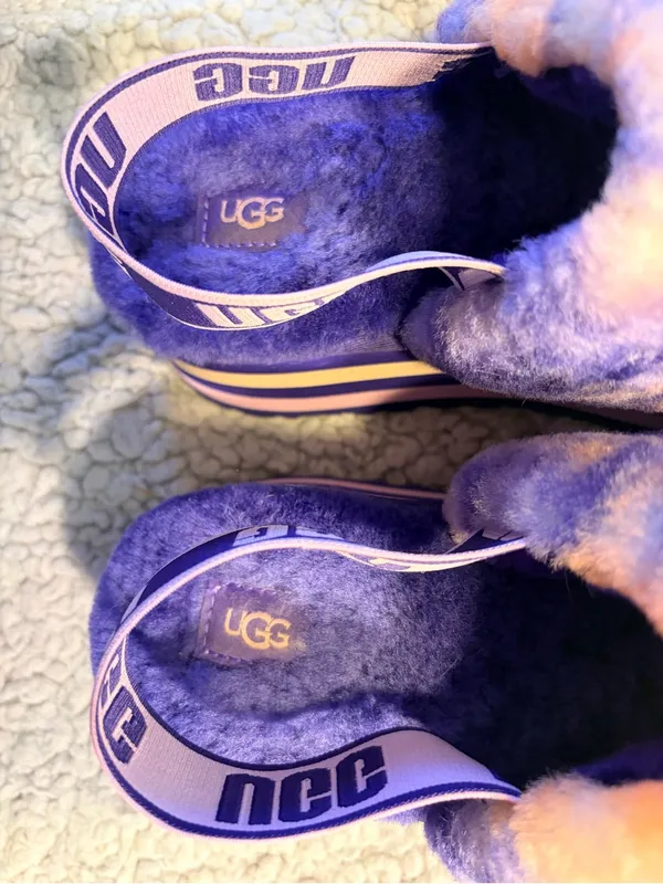 UGG Women's Disco Marble Slide Sandals Violet Night Size 7 Excellent Condition. - Image 8