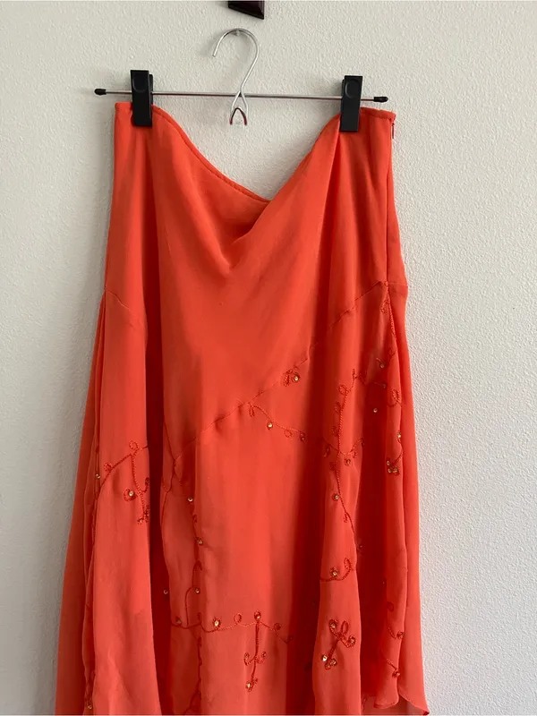 metrostyle Coral Asymmetrical Beaded Skirt - Image 2