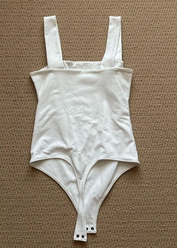 Abercrombie Bodysuit Tank Top White - Image 3