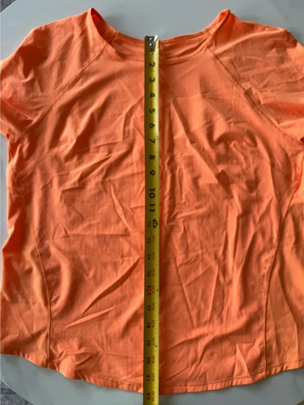 Lululemon Women’s Lightweight Stretch Run Short Sleeve Shirt Orange Soda Size 10 - Image 10