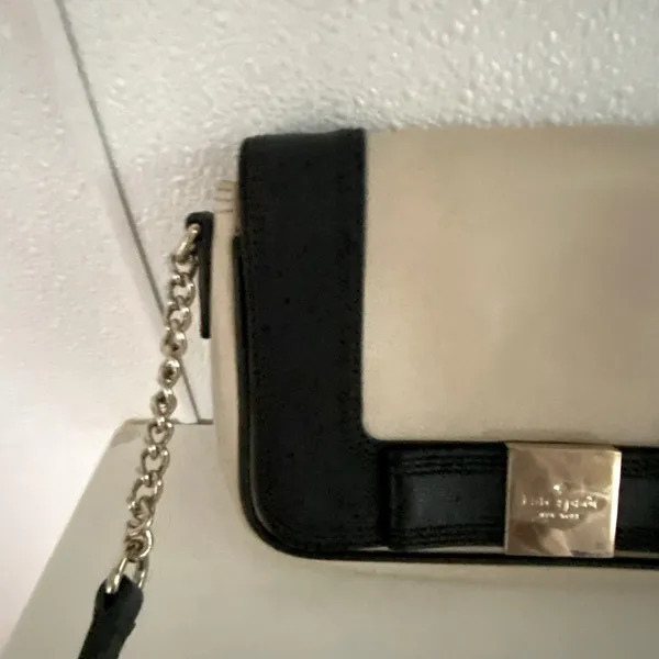 Kate Spade crossbody bag, black, and taupe - Image 2
