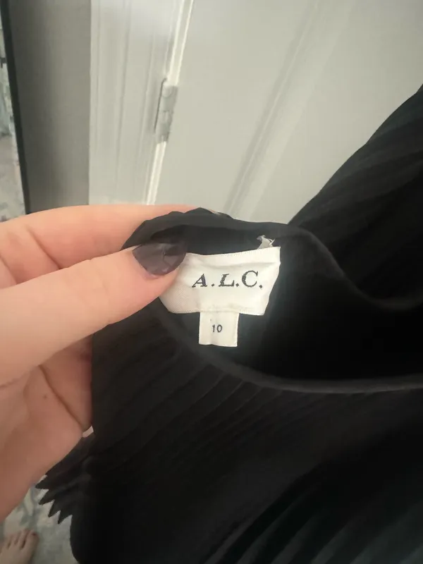 A.L.C Ari Mini Dress Black - Image 7