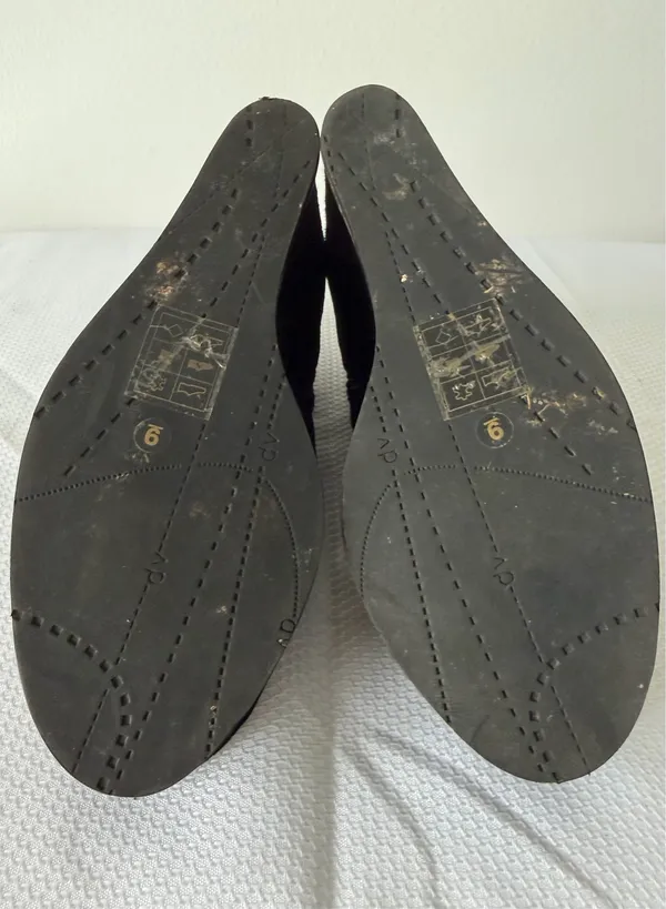 DV by Dolce Vita Black Suede Wedge Ankle Boots - Image 7
