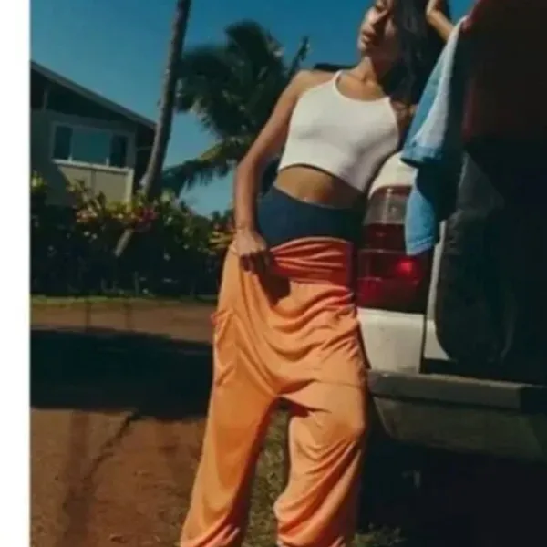 NWOT Free People Movement X Free People Victory Harem Pants Orange - Image 6