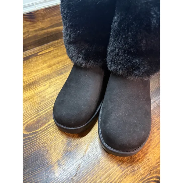 G By Guess Black Faux Fur Trim‎ Boots Size 6.5 - Image 3