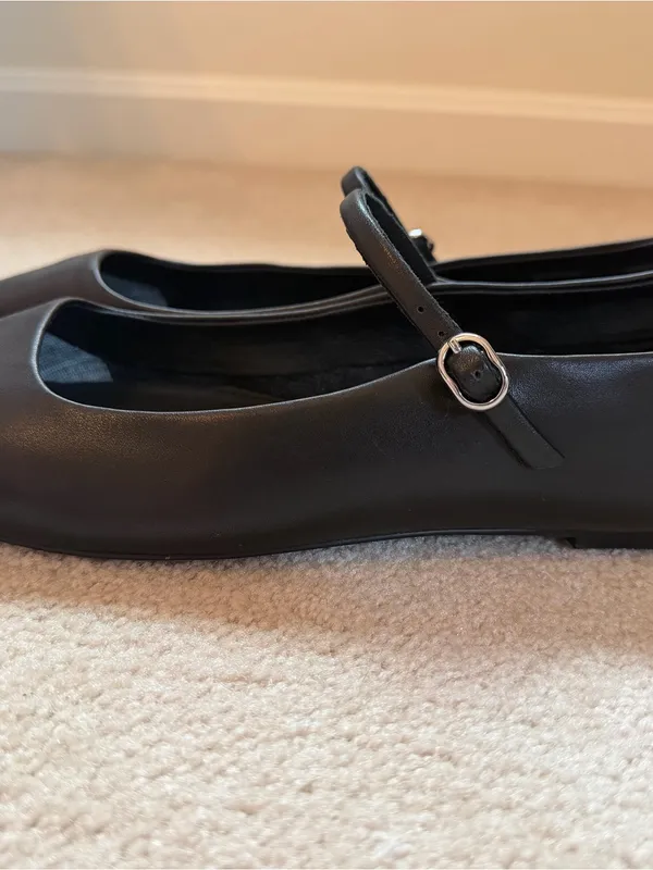 Steve Madden‎ Maple Black Leather Mary Jane Ballet Flats Size 12 - Image 7