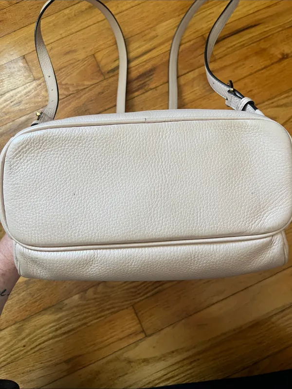 Michael Kors Light Pink Pebbled Leather Backpack with Gold Logo - Image 11