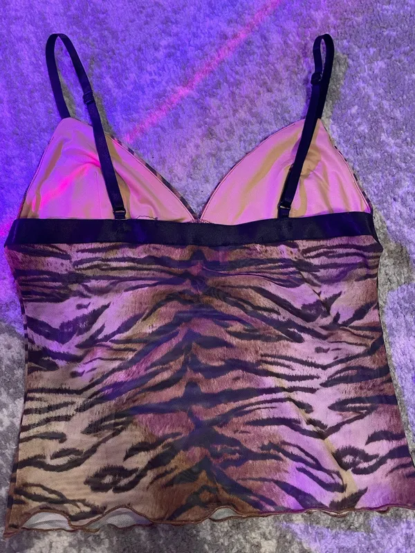 Edikted mesh tiger tank top - Image 3
