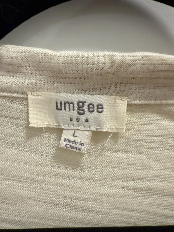 Umgee Cream 3/4 Sleeve Collared Blouse - Image 2
